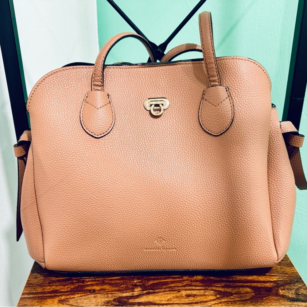 Nanette Lepore tan faux leather handbag